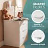 CASARIA® Nachttisch Eloise 54x39x28cm Weiß mit LED-Licht Bild 5