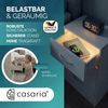 CASARIA® Nachttisch Eloise 54x39x28cm Weiß mit LED-Licht Bild 4
