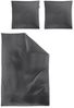 Irisette Mako-Satin uni Bettwäsche Set uni Paris 8000 anthra 135x200 cm + 1 x Kissenbezug 80x80 cm Bild 4
