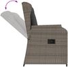 vidaXL 3-tlg. Garten-Lounge-Set mit Kissen Grau Poly Rattan 3262748 Bild 5