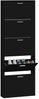 vidaXL Schuhschrank Schwarz 59x17x169 cm Holzwerkstoff 342512 Bild 4