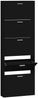 vidaXL Schuhschrank Schwarz 59x17x169 cm Holzwerkstoff 342512 Bild 2