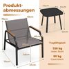 3-TLG. Gartenmöbel Set mit 2 Stühlen & Tisch Balkonset Balkonmöbel Gartengarnitur Bild 2