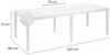 Dmora Außentisch Abbaviva, ausziehbares rechteckiges Esszimmerregal, ausziehbarer Gartentisch in Rattanoptik, 100 % Made in Italy, 150/220 x 90 x 72 cm, Weiß Bild 3