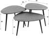 KAWOLA Couchtisch LAUCA Set 3-tlg. Metall bronze dreieckig 43 x 48 x 54 cm Bild 4