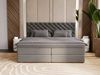 GRAINGOLD Bergamo Bett 140x200, Boxspringbett mit Bettkasten und Lattenrost, Velour-Stoff, Dunkelgrau Bild 4