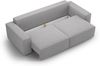 Micadoni Schlafsofa Jodie 3-Sitzer Boucle Hellgrau Bild 4