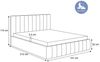 Goldstoff Polsterbett Elegantes Bett "ELVANO" mit hohem Kopfteil und großem Stauraumfach (120–200x200 cm, Kopfteilhöhe: 90/110 cm, Seitenhöhe: 25/40 cm), Schlafkomfort trifft Design – stilvolles Bett mit Stauraum Bild 4