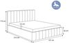 Goldstoff Polsterbett Elegantes Bett "ELVANO" mit hohem Kopfteil und großem Stauraumfach (120–200x200 cm, Kopfteilhöhe: 90/110 cm, Seitenhöhe: 25/40 cm), Schlafkomfort trifft Design – stilvolles Bett mit Stauraum Bild 3