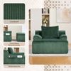 LVHOM Relaxsessel mit Hocker, Bodensofa mit Seitentaschen und Kissen, 1-Sitzer Sofasessel, Einzelsofa, für Wohnzimmer, Schlafzimmer und Studie, Grün Bild 3