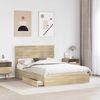 vidaXL Aufbewahrungsbett Sonoma-Eiche 160 x 200 cm Holzwerkstoff 3411555 Bild 3