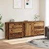 vidaXL 3-tlg. Sideboard Altholz-Optik Holzwerkstoff 3329179 Bild 3
