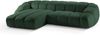 Micadoni Ecksofa Diana 4-Sitzer Links Strukturierter Samtstoff Grün Bild 2