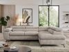 Mks Möbel 'Pedro L-Form' Ecksofa mit Schlaffunktion, verstellbaren Kopfstützen & Bettkasten, Beige, Stoff, mit Topper, rechts Bild 3