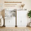 HOMCOM Schreibtisch Moderner Computertisch (Arbeitstisch, 1-St, Bürotisch), Klappbare Arbeitsplatte, viel Stauraum Bild 4