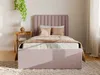 Vente-unique - SARAH Bett Stoff Puderrosa - B 209 cm x H 100 cm x L 103 cm Bild 3