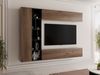 Wohnwand Kodita (Farbe: Nuss Warmia / Marmor Schwarz) Bild 2