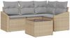 vidaXL Gartensofa-set mit Kissen 5 pcs Beige und Hellgrau Poly-Rattan 3355379 Bild 2