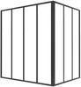 Vente-unique - BAYVIEW Innenglaswand MetallGlas Schwarz - B 90 cm x H 130 cm x L 120 cm Bild 2