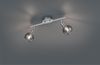LED Deckenstrahler 2-flammig dimmbar, Chrom mit Rauchglas, Breite 40cm Bild 3