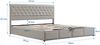 Merax Hydraulisches Polsterbett 160x200 Stauraumbett Doppelbett aus Baumwolle-Leinen mit Nietenverzierung & Lattenrost Hellgrau Bild 2