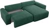 MKS Meble 'Nelson' Ecksofa mit Schlaffunktion und Bettkasten, L-form, Grün, Stoff Bild 5