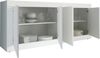 Sideboard 'BASIC', weiß Hochglanz lack, 207 cm Bild 3
