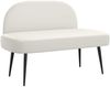 vidaXL Gepolsterte Bank mit Rückenlehne Weiß 110 x 60 x 76 cm 42040806 Bild 2