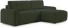 Selsey Simolla – Ecksofa mit Schlaffunktion und Bettkasten, rechts, Chenille, Olivgrün Bild 1