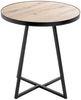 Beistelltisch >25445< in schwarz-eiche, MDF, Metall - 52x48cm (HxD) Bild 3