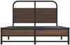 vidaXL Bettgestell ohne Matratze 140x200 cm Braun Eichen-Optik 4100483 Bild 5