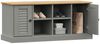 vidaXL Schuhbank VIGO Grau 106x35x45 cm Massivholz Kiefer 353180 Bild 3