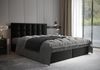 B&B Home 'Coria' Boxspringbett mit Bettkasten, Samt, Schwarz, 180x200 cm Bild 2