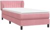 vidaXL Boxspringbett mit Matratze Rosa 90x220 cm Samt 3317726 Bild 4