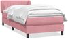 vidaXL Boxspringbett mit Matratze Rosa 90x220 cm Samt 3317726 Bild 2