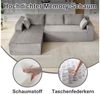 Leawin Sofa Sofas Wohnzimmer, modulares Sofa L-Form aus Cord, 3-Sitzer, modular, bequem und platzsparend für kleine Räume Bild 3