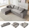 Leawin Sofa Sofas Wohnzimmer, modulares Sofa L-Form aus Cord, 3-Sitzer, modular, bequem und platzsparend für kleine Räume Bild 2