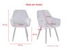 Esszimmerstuhl 8er Set Samt mit Metallgestell in Grau Polsterstuhl mit Armlehnen Modern Elegant, 54 x 83 x 46 cm Bild 4
