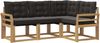 vidaXL Outdoor-Sofagarnitur mit Kissen 4 pcs Weiß und Schwarz 3389430 Bild 2