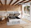 FDM Polsterbett Bettrahmen Bettgestell 90x200, 120x200, 140x200, 160x200, 180x200cm (MADE IN EU - mit hochwertigem Velours Bezug, Bettrahmen, Bett, Optional mit Matratze bestellbar, mit großen gepolsterten Kopfteil, mit Bettkasten zum aufklappen), Meta... Bild 2