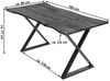Esstisch Baumkante Akazie nussbaumfarben 180 x 90 cm geschlossenes X-Gestell schwarz KASIMIR 76522141 Bild 2