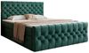 Goldstoff Boxspringbett TAURIEL mit Federkernmatratze & Topper, zwei Bettkästen (von 120 bis 200x200 cm), modernes Doppelbett aus Velvet Stoff mit edlem Kopfteil Bild 3