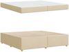 vidaXL Bettrahmen mit Matratze Creme 200 x 200 cm Stoff 3399382 Bild 4
