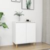 Sideboard, Kommode mit Massivholz-Beinen Weiß 60x35x70 cm Holzwerkstoff j2034p Bild 2