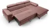 Vente-unique - SAMARA Sofa SamtStoff Puderrosa - B 193 cm x H 75 cm x L 280 cm Bild 5