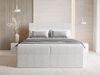 GRAINGOLD Brisa Boxspringbett 140x200, Boxspringbett mit zwei Bettkästen, Kopfteil, Cord-Stoff, Grau Bild 3