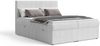 GRAINGOLD Brisa Boxspringbett 140x200, Boxspringbett mit zwei Bettkästen, Kopfteil, Cord-Stoff, Grau Bild 2