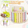 3er Set Klettergerüst mit Rutsche & Kletterbogen & Doppelseitige Rampe Kletterdreieck Mehrfarbig Bild 4