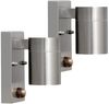 2er-Set Edelstahl Wandleuchte MODENA mit Bewegungsmelder, GU10, Höhe 9 cm, IP44 Bild 2
