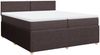 vidaXL Boxspringbett mit Matratze Dunkelbraun 200x200 cm Stoff 3287559 Bild 2